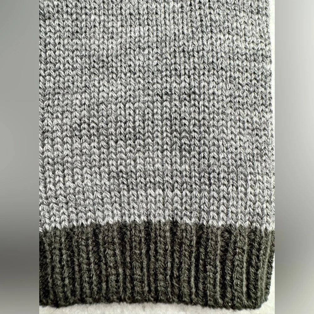 New Women’s Adult Size Gray Embroidered Cat Acrylic Knit Fingerless Gloves 8.25”